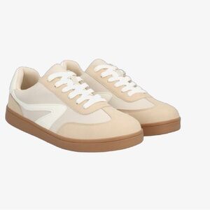 Beige and White Women's Sneakers